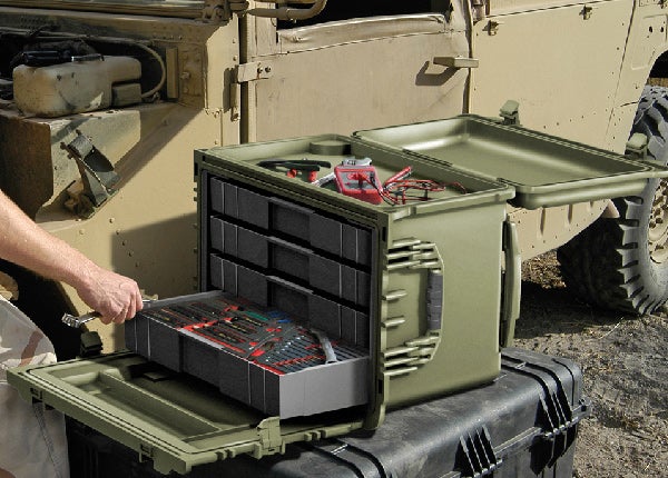 The Pelican 0450 Mobile Tool Chest is a large chest to house tools for maintenance and field engineers.