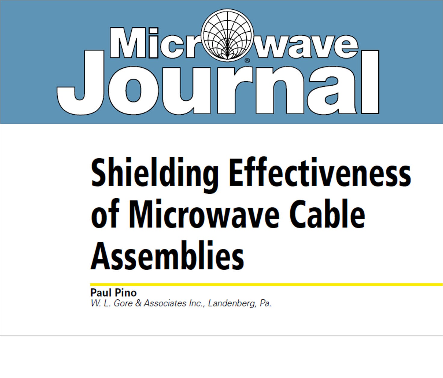 Microwave Journal Article