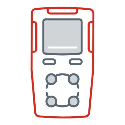 Immagine stilizzata di un dispositivo per sensore di gas EC, come utilizzato nell&#39;infografica precedente.