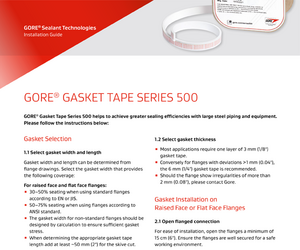 Installazione - GORE Guarnizione a nastro Serie 500