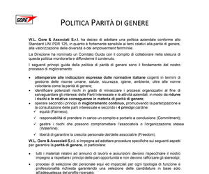 First page of Gender Equality Policy
