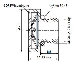 GORE PolyVent Stainless Steel - dimensioni